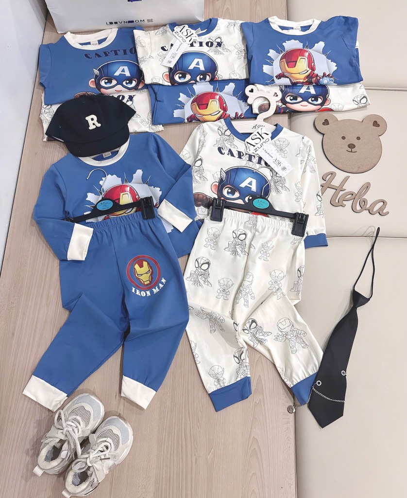 SET 2 BỘ DÀI IRONMAN CAPTION SIÊU NGẦU BÉ TRAI