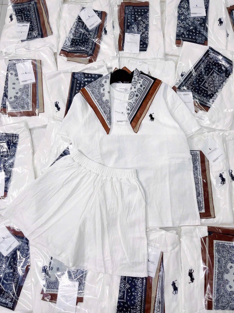 SET BỘ NỮ THÊU NGỰA KÈM KHĂN NỮ