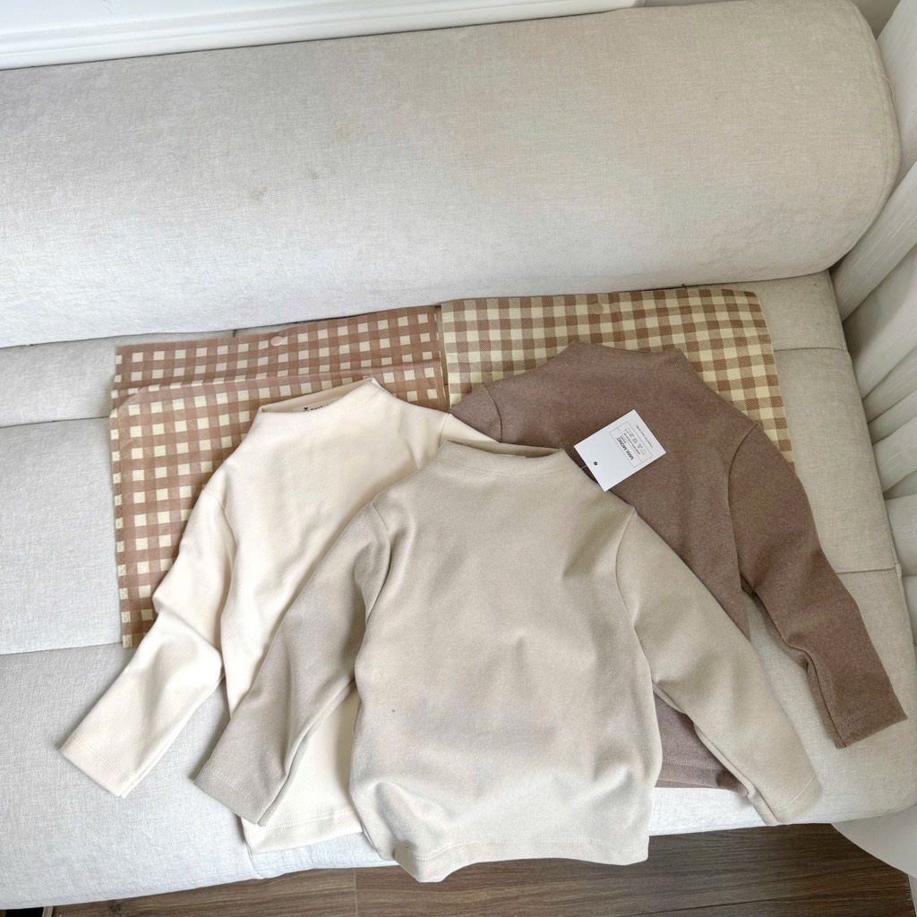 COMBO 3 ÁO PEE DÀI TAY BÉ GÁI BÉ TRAI SẴN (sale 89k)