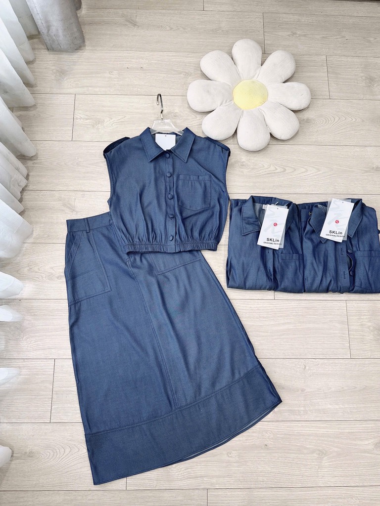SET VÁY BÒ LỤA CÚC BỌC CÁ VAI CHUN GẤU NỮ SẴN (SALE 99k)