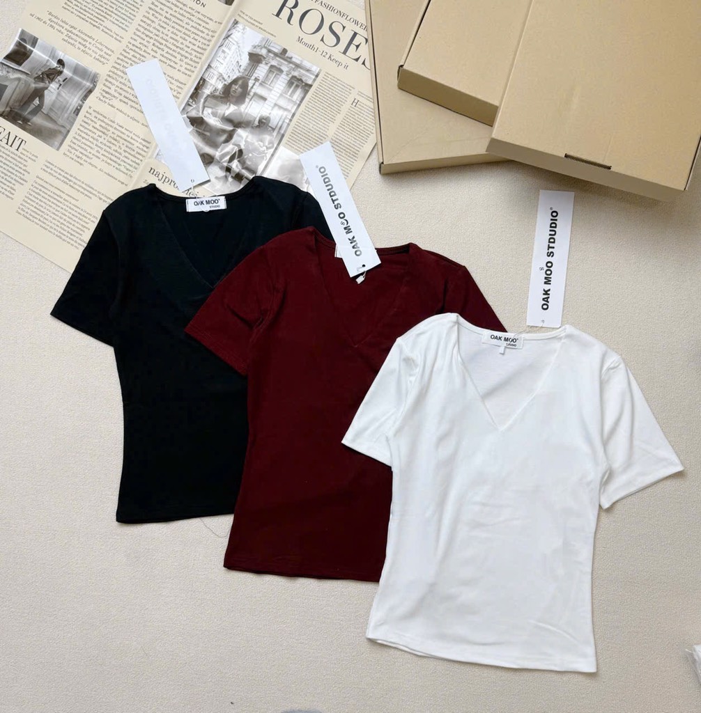 SET 3 ÁO ZIP CỔ TIM ĐEN TRẮNG ĐỎ NỮ