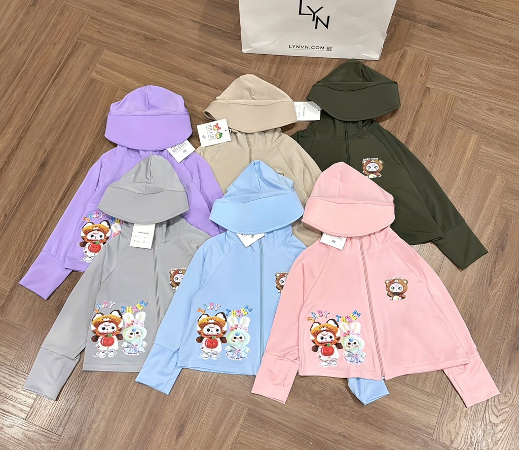 ÁO NẮNG BABY THREE CHO BÉ TRAI BÉ GÁI SẴN (SALE 50k)