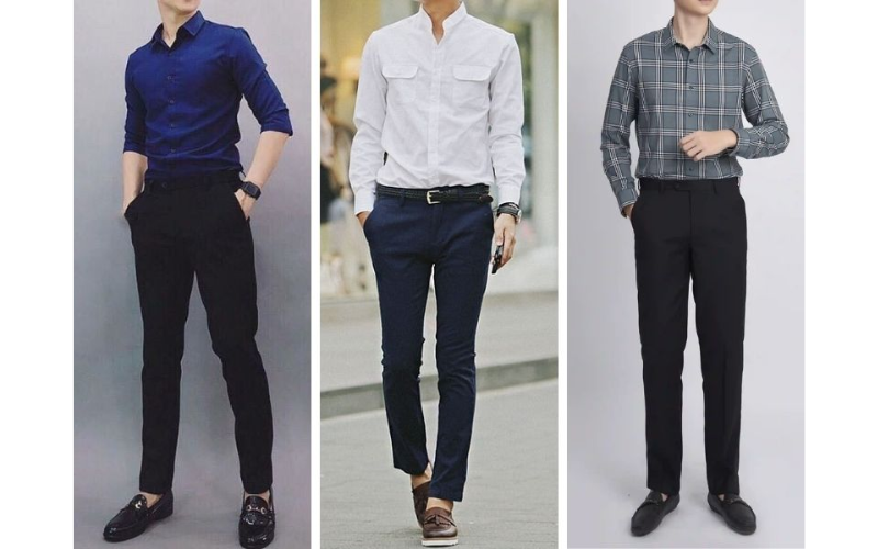 Quần tây áo sơ mi nam mang giày gì đẹp, chuẩn phong cách