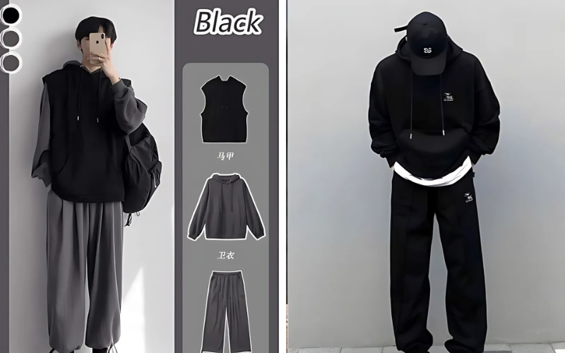 10 Tips phối áo Hoodie với quần ống rộng cực chất