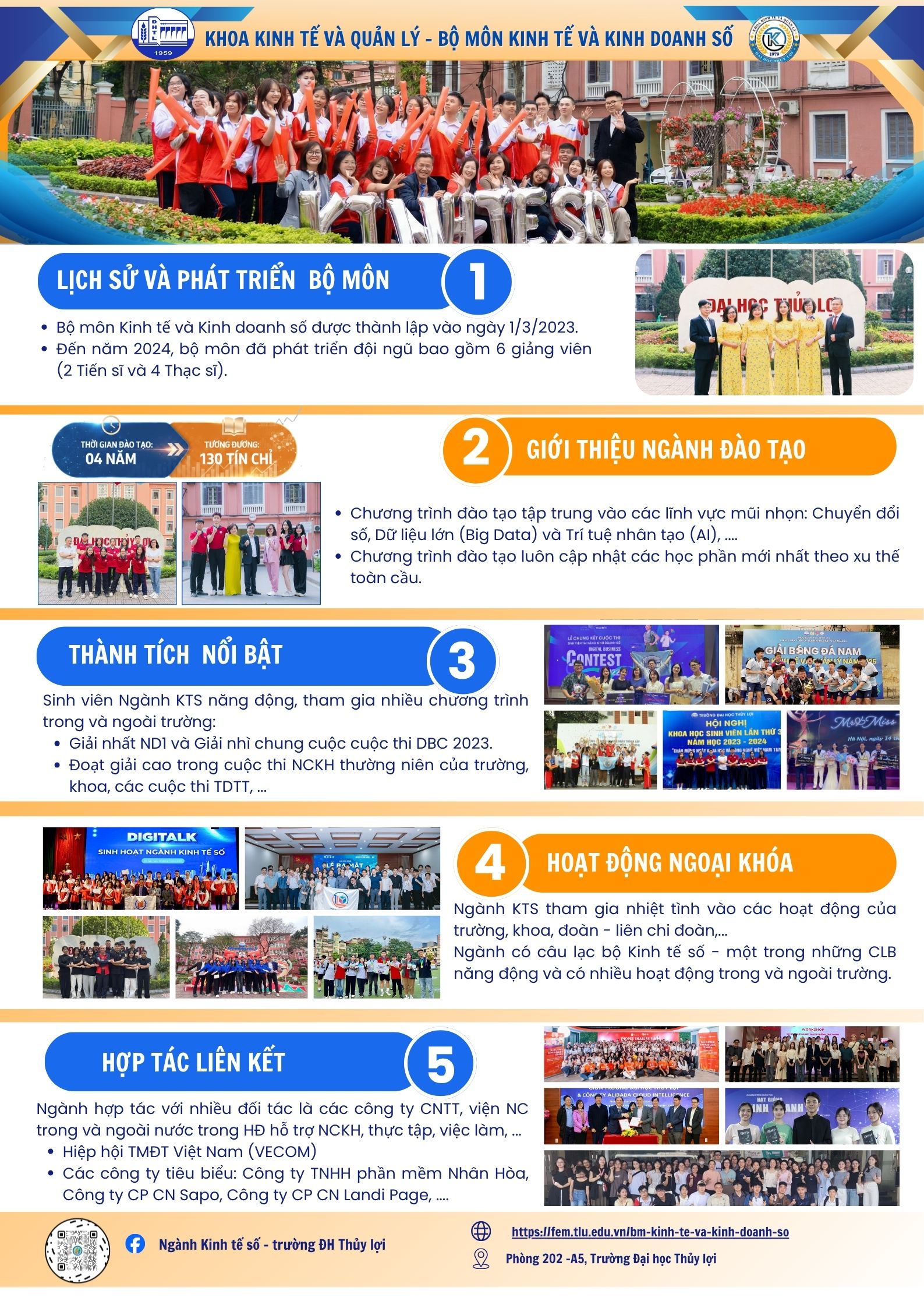 NGÀNH KINH TẾ SỐ - ĐẠI HỌC THỦY LỢI TLU - BỘ MÔN KINH TẾ VÀ KINH DOANH SỐ - CHƯƠNG TRÌNH ĐÀO TẠO KINH TẾ SỐ CHUẨN 