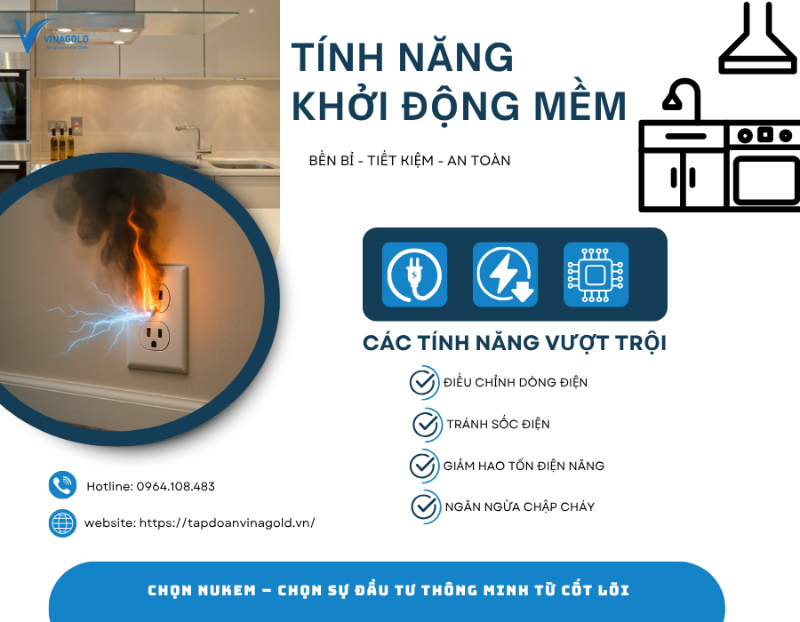 Khởi động mềm – Giải pháp vận hành thông minh trên bếp từ NUKEM