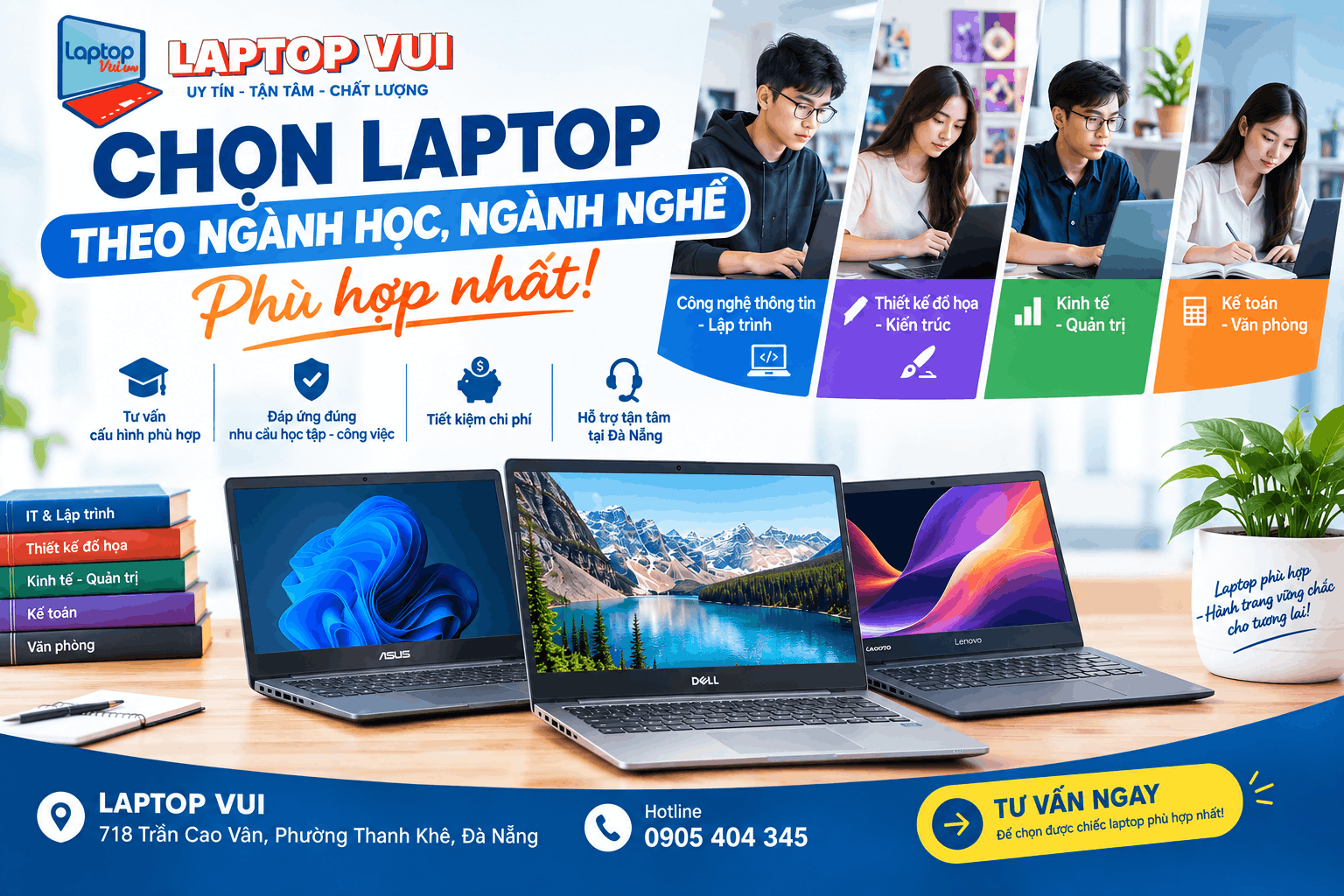 Tư Vấn Chọn Laptop Theo Ngành Học Cho Sinh Viên Tại Đà Nẵng