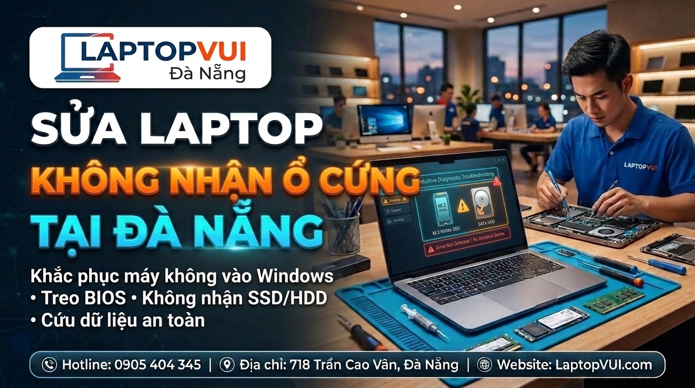 Laptop Không Nhận Ổ Cứng-Kiểm Tra Tại LaptopVUI Đà Nẵng