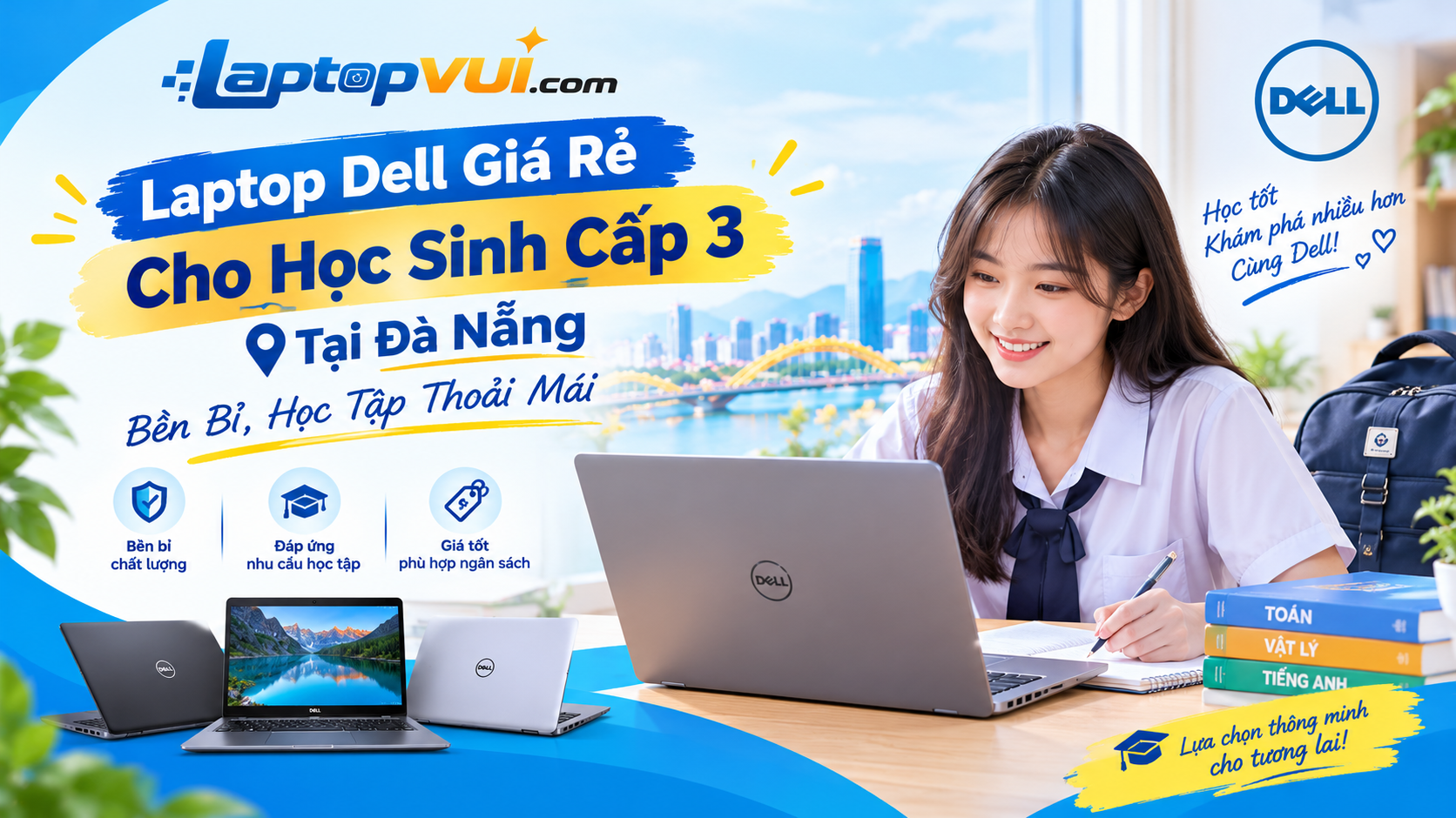 Laptop Dell Giá Rẻ Cho Học Sinh Cấp 3–Bền Bỉ, Học Tập Thoải Mái