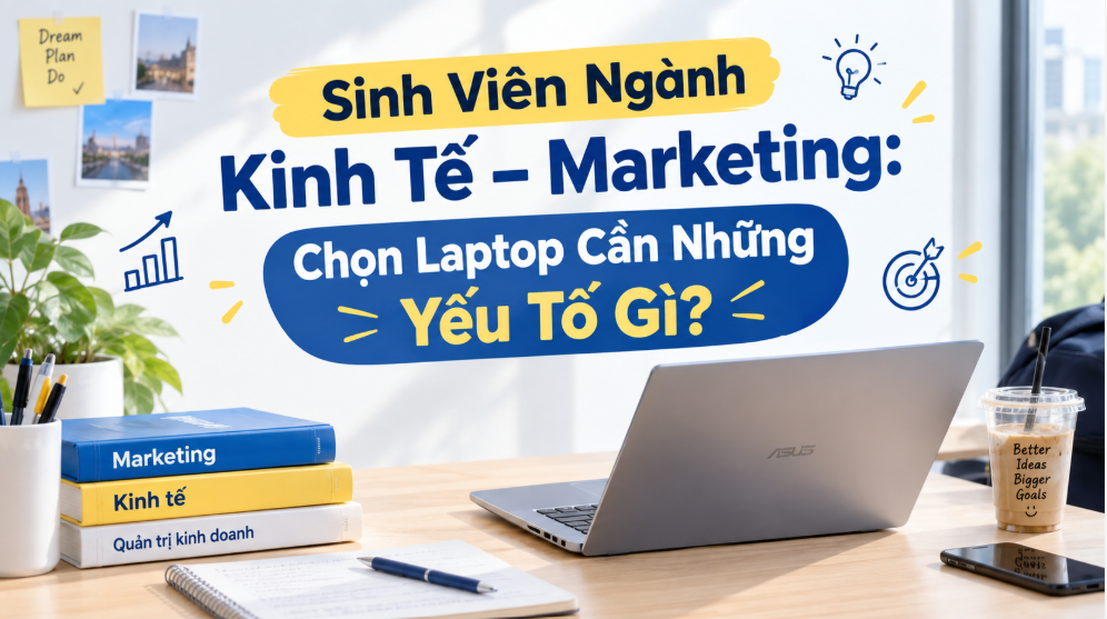Sinh Viên Ngành Kinh Tế – Marketing: Chọn Laptop Cần Yếu Tố Gì?