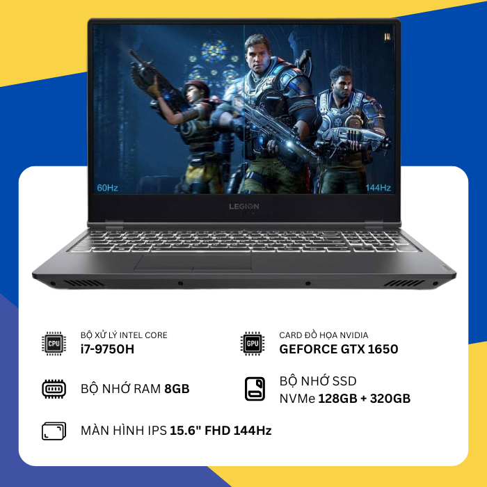 Lenovo Legion Gaming Y540 15IRH (i7-9750H/8GB RAM/SSD 128GB + 320GB/GTX 1650/15.6" FHD 144Hz)