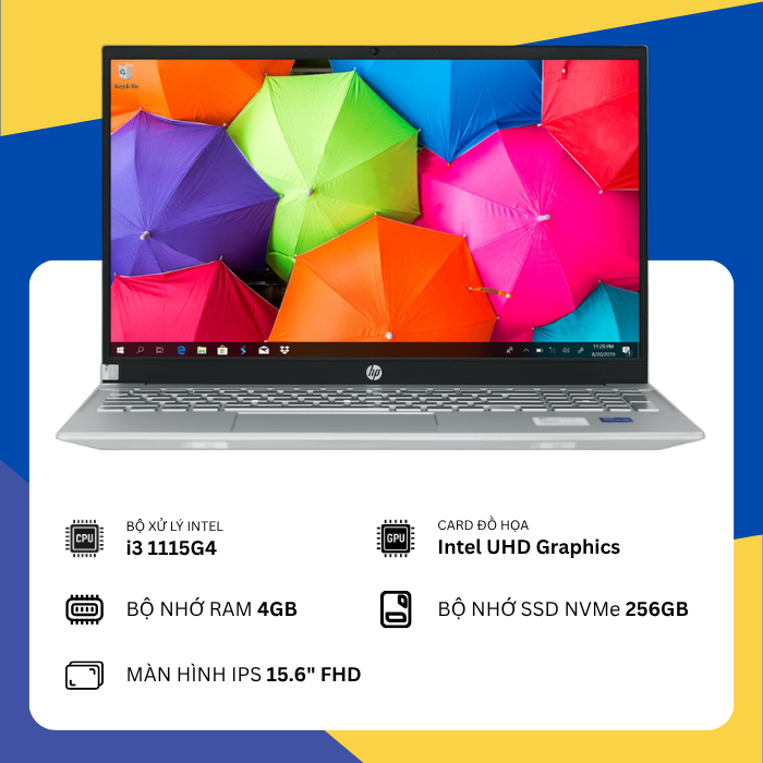 HP Pavilion 15 eg0007TU (i3-1115G4/RAM 4GB/SSD 256GB/15.6" FHD)