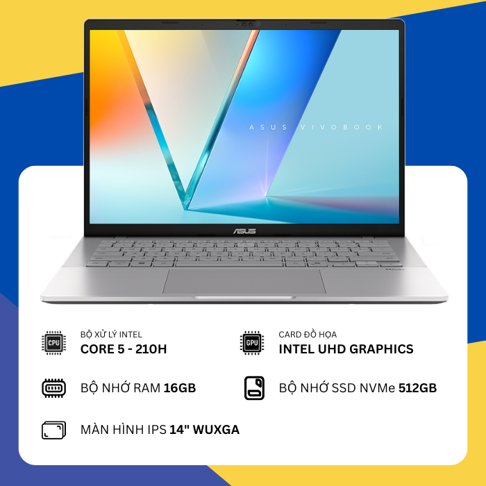 Asus Vivobook S14 S3407VA - LY146W (Core 5 210H/16GB RAM/SSD 512GB/14" WUXGA) Like New (BH hãng 10/2027)