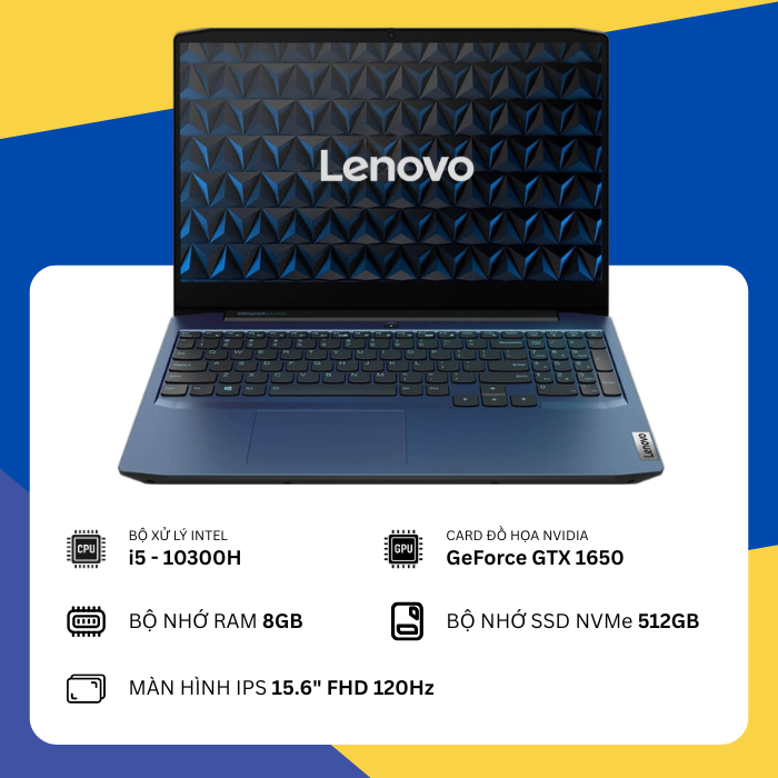 Lenovo Ideapad Gaming 3 15IMH05 81Y400X0VN (i5-10300H/8GB RAM/SSD 512GB/GeForce GTX 1650/15.6" FHD 120Hz)