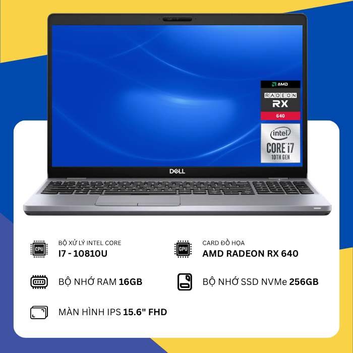 Dell Latitude 5510 (i7-10810U/16GB RAM/SSD 256GB/AMD Radeon RX 640/15.6" FHD)