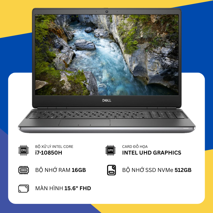 Dell Precision 7550 (i7-10850H/ 16GB RAM/ SSD 512GB/ 15.6" FHD)