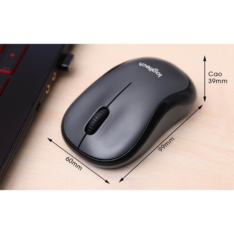 Chuột Không Dây Logitech M220 (Đen)