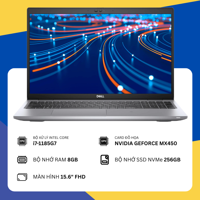 Dell Latitude 5520 (i7-1185G7/8GB RAM/SSD 256GB/NVIDIA MX450/15.6" FHD)