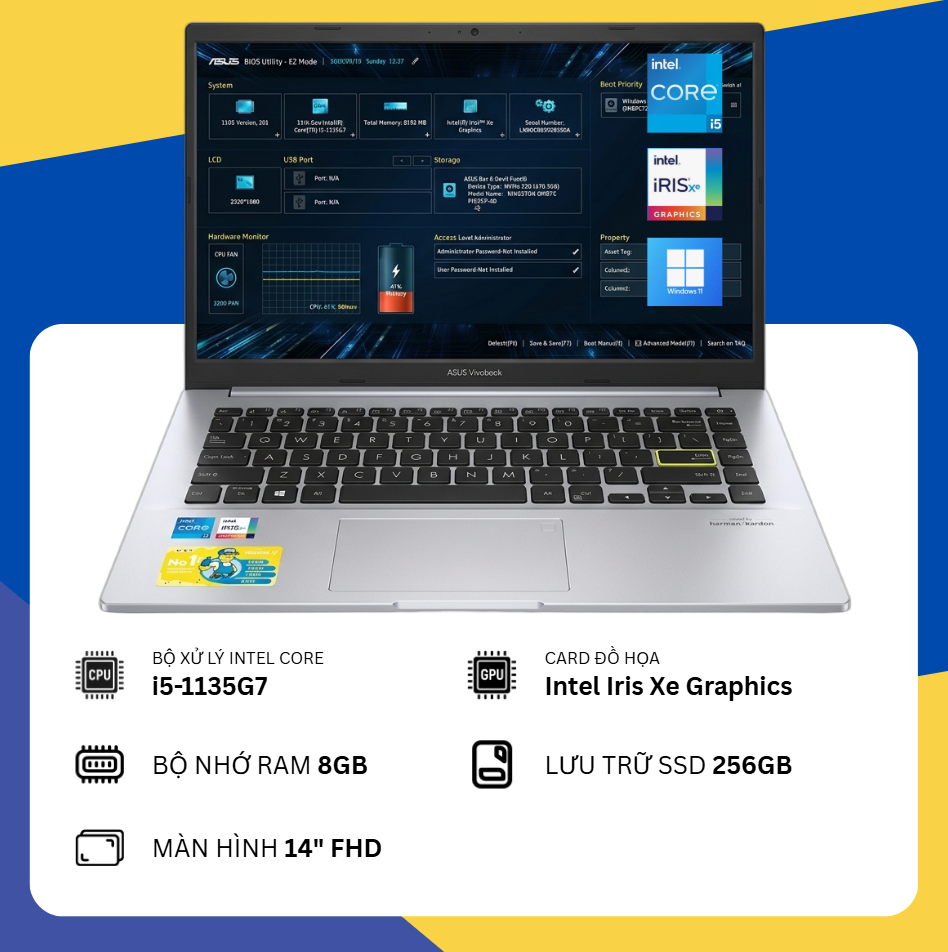 Asus Vivobook X431EA (i5-1135G7/8GB RAM/SSD 256GB/ 14" FHD)