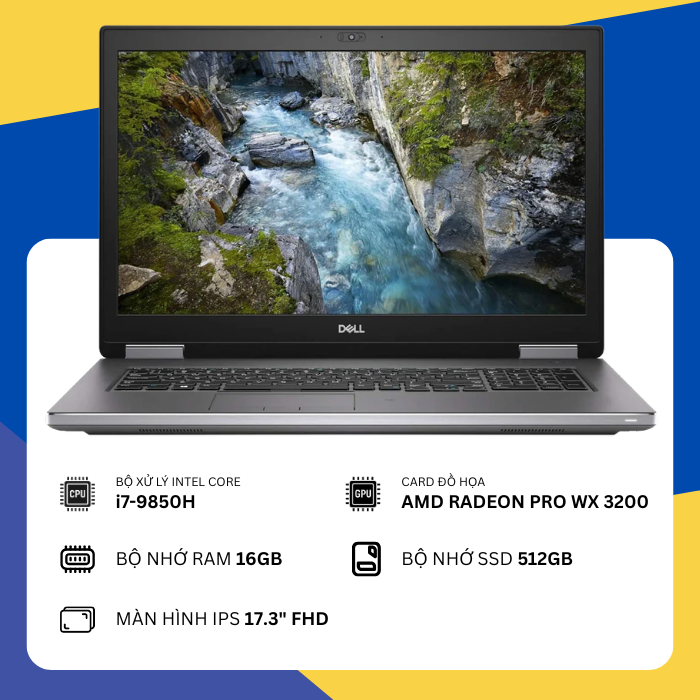 Dell Precision 7740 (i7-9750H/16GB RAM/SSD 512GB/AMD Radeon Pro WX 3200/17.3" FHD)