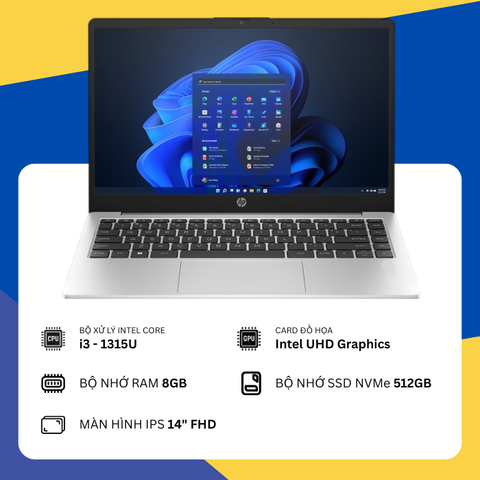 HP 240 G10 - B73TJAT (i3-1315U/8GB RAM/SSD 512GB/14" FHD)