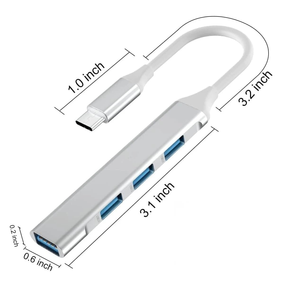 Bộ chia USB từ cổng Type-C sang USB 3.0 (4 cổng)