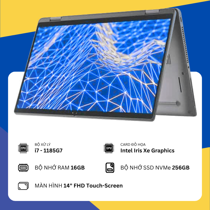 Dell Latitude 7420 2-in-1 (i7-1185G7/16GB RAM/SSD 256GB/14" FHD Multi-Touch/Vỏ Aluminum)