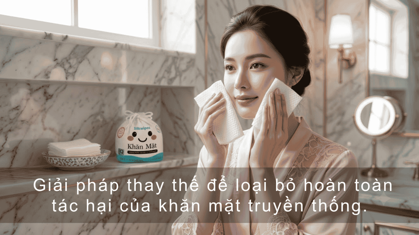 Giải pháp thay thế để loại bỏ hoàn toàn tác hại của khăn mặt truyền thống.