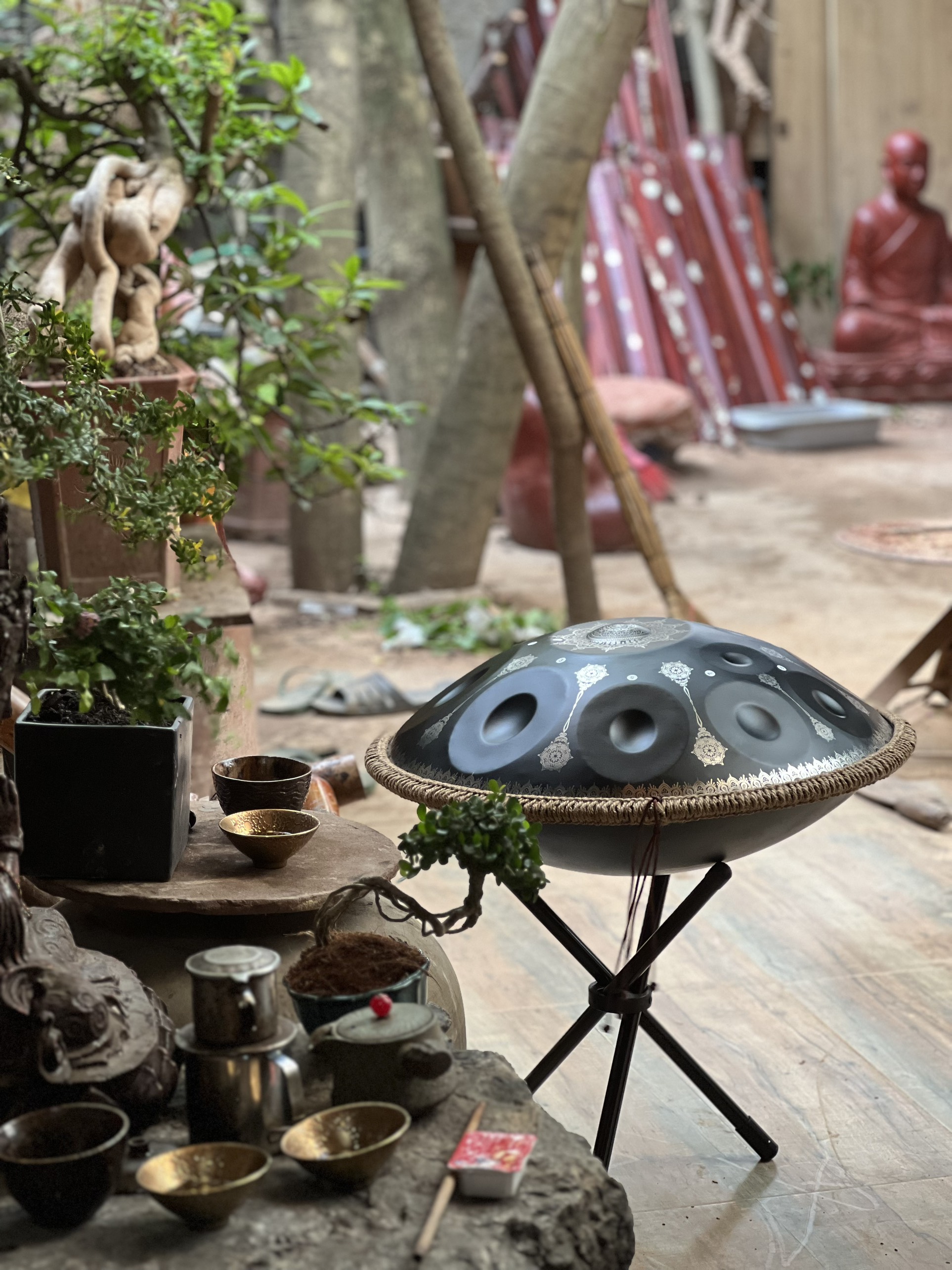 Trống Hang Drum (Hand Pand) 14 Nốt Màu Đen - Trống Hand Pand 14 Note Màu Đen