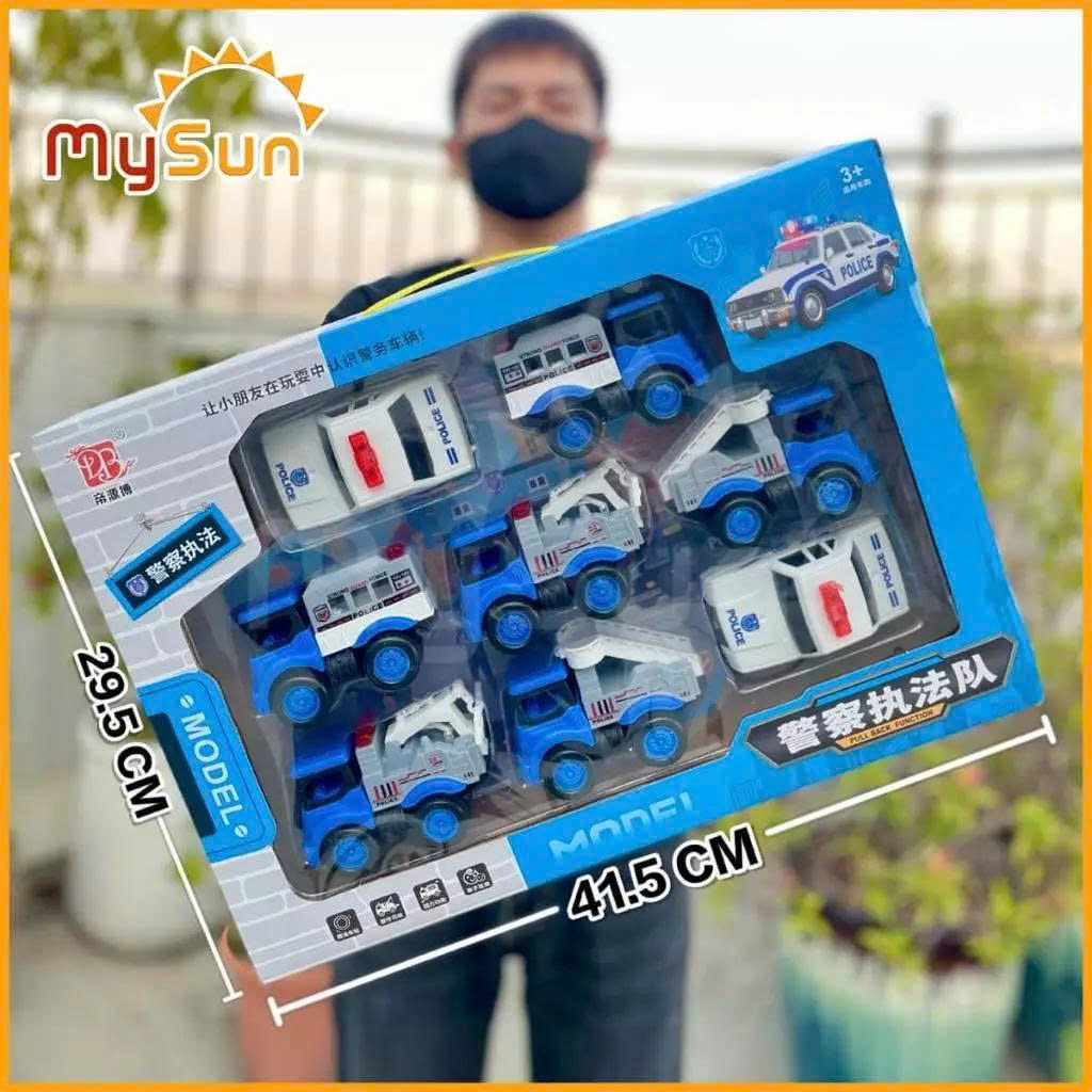 Set 8 xe cảnh sát mã DYB168-91