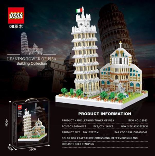 Bộ xếp hình Tháp nghiêng 2680pcs mã 32083