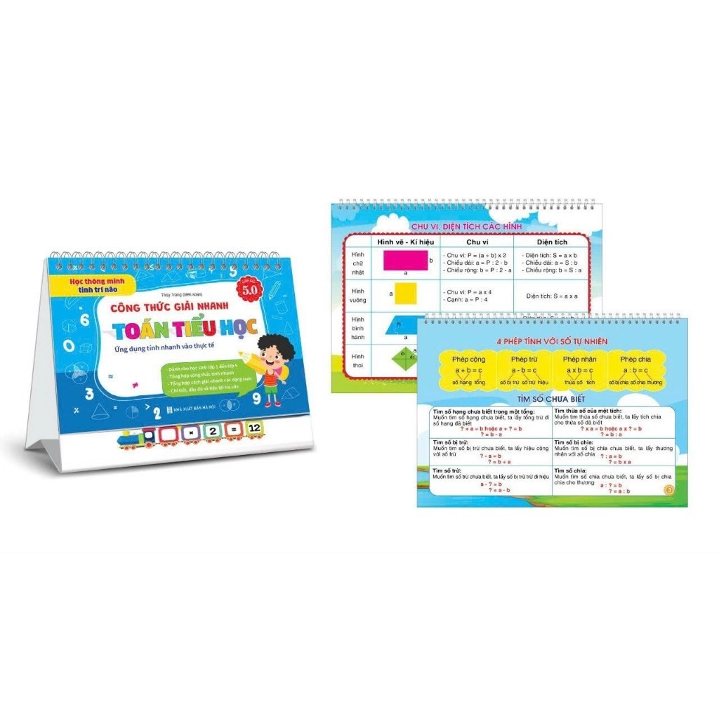 Bộ lịch công thức giải nhanh toán tiểu học (Phiên bản 5.0)