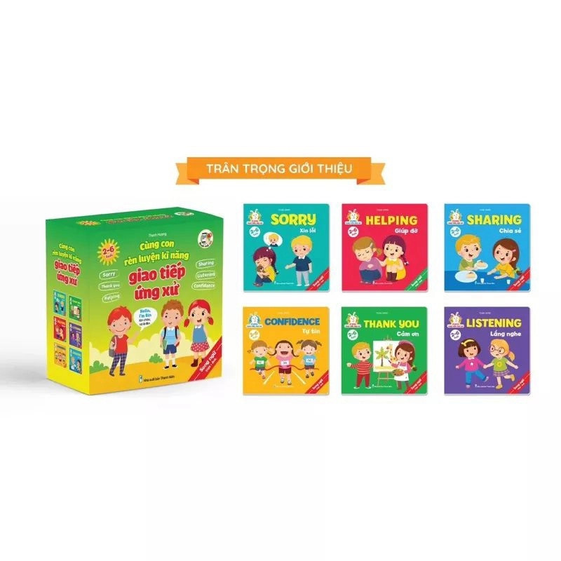 Sách bìa cứng: Cùng con rèn luyện kỹ năng giao tiếp ứng xử (Bộ 6 cuốn)