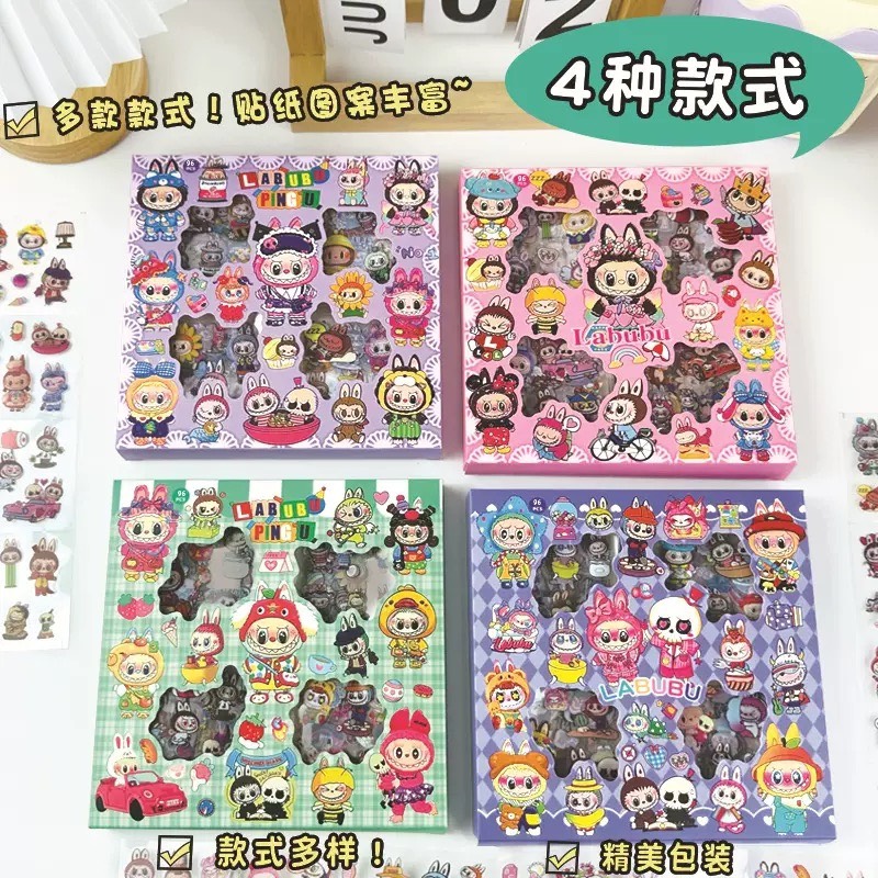 Hộp sticker 96pcs labubu