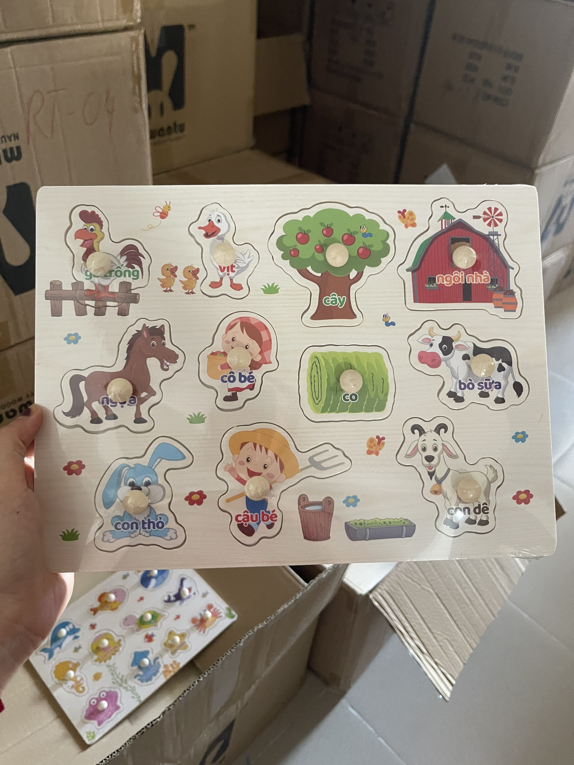 Bảng Núm Gỗ mix mẫu