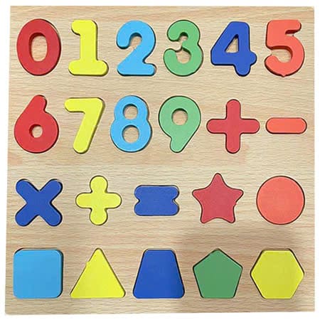Bảng nổi mỏng số và hình khối sz 20*20
