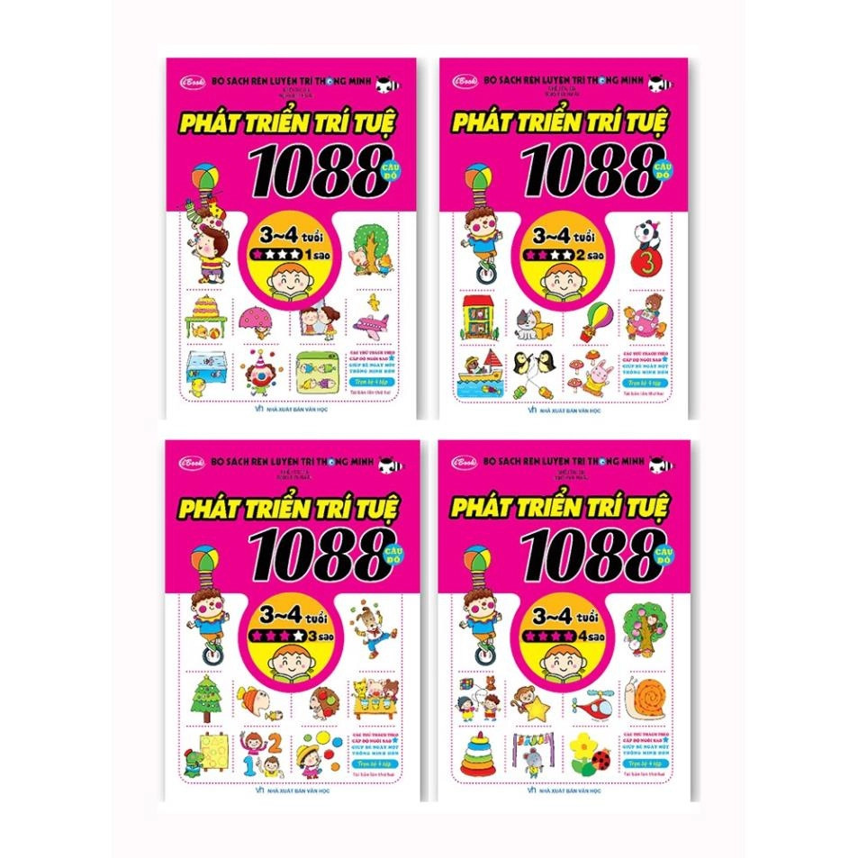 Bộ 4 cuốn phát triển trí tuệ 1088 3-4 tuổi