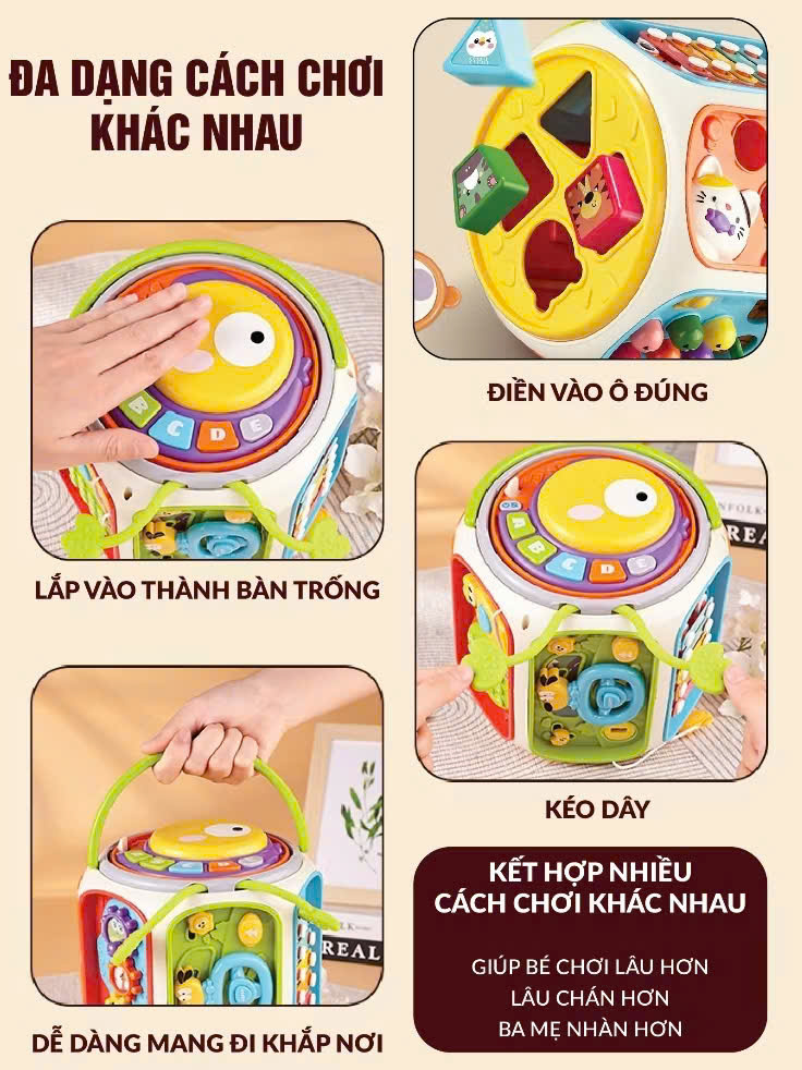 Khối đồ chơi phát nhạc 9in1 mã 6216