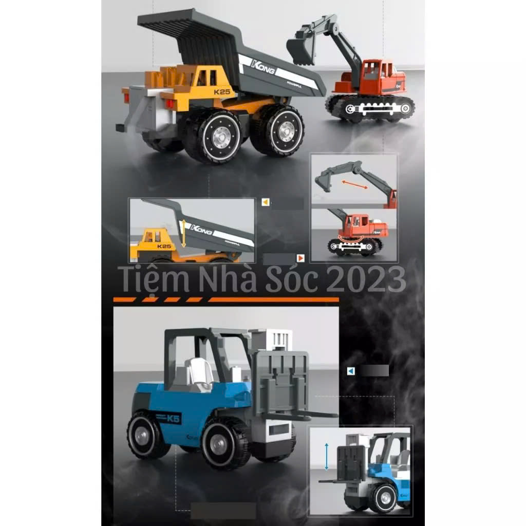 Set xe tổng hợp mã KX599-38 16pcs