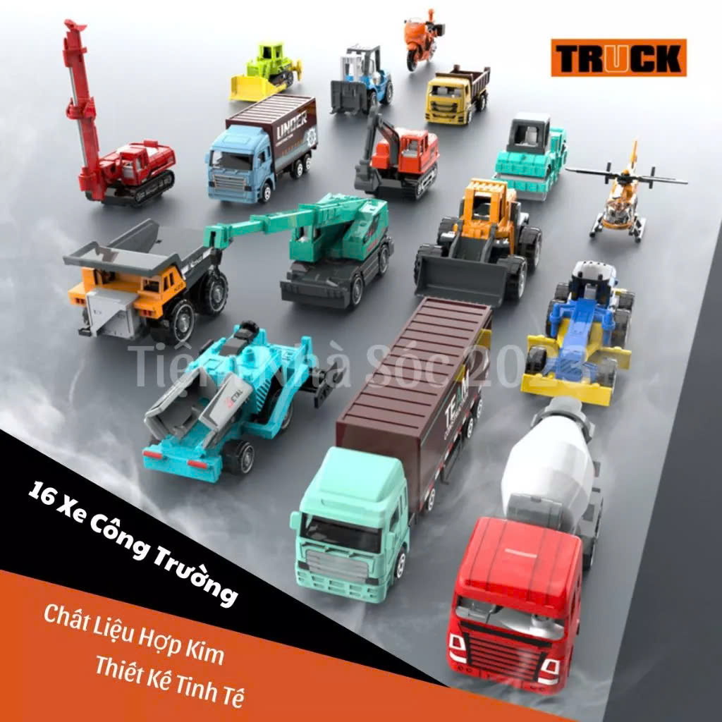 Set xe tổng hợp mã KX599-38 16pcs