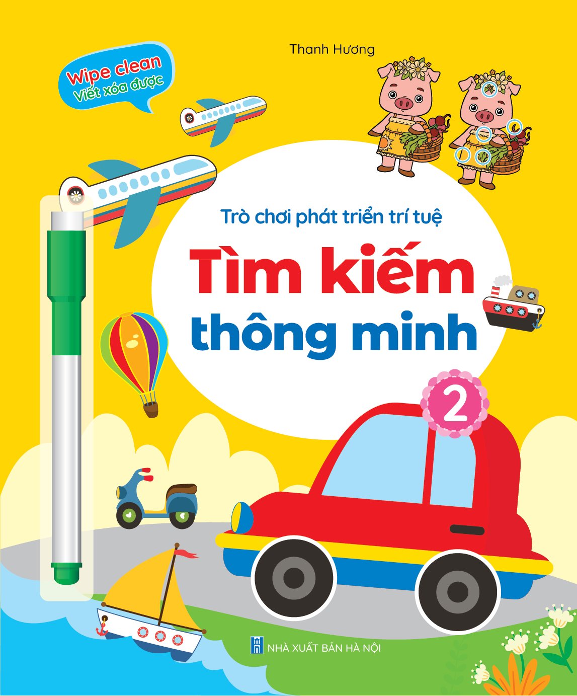 Bộ trò chơi phát triển trí tuệ ( Trò chơi nối số và trò chơi tìm kiếm bộ 4 cuốn tặng kèm 2 bút có đầu xóa)