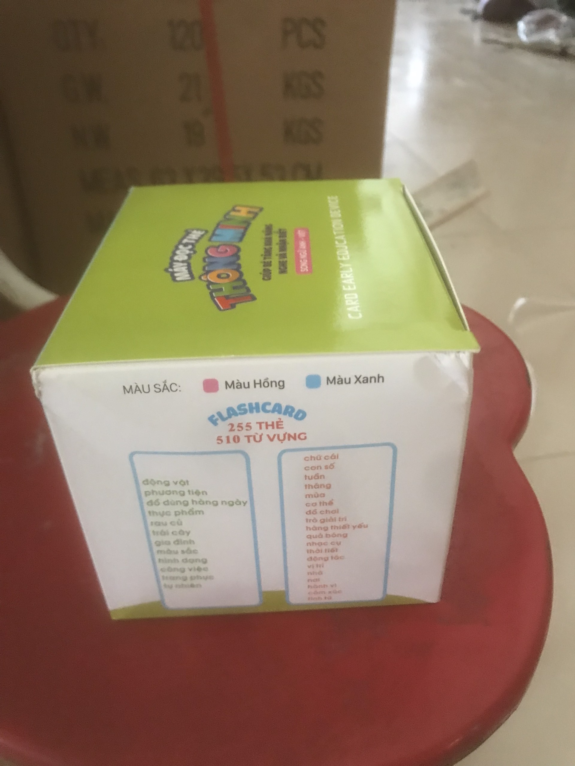 Thẻ đọc anh việt X2-255 thẻ (hình mèo) màu xanh, hồng