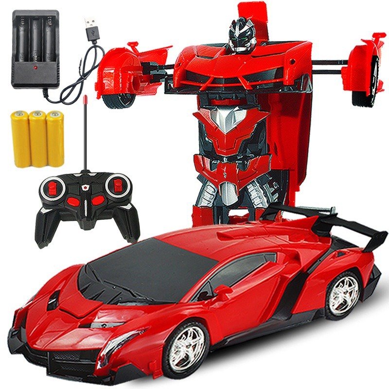 Xe điều khiển biến hình robot đỏ 889-18