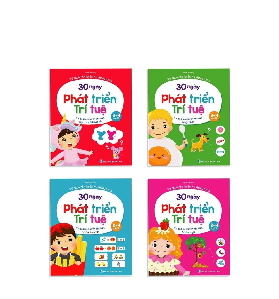 Bộ 4 cuốn 30 ngày phát triển trí tuệ 2-4 tuổi