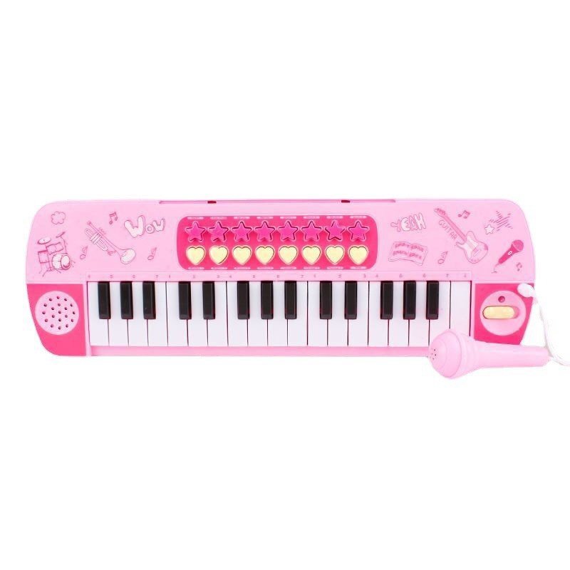 Đàn Piano có míc mã 3206 xanh or hồng (có nhạc có đèn)