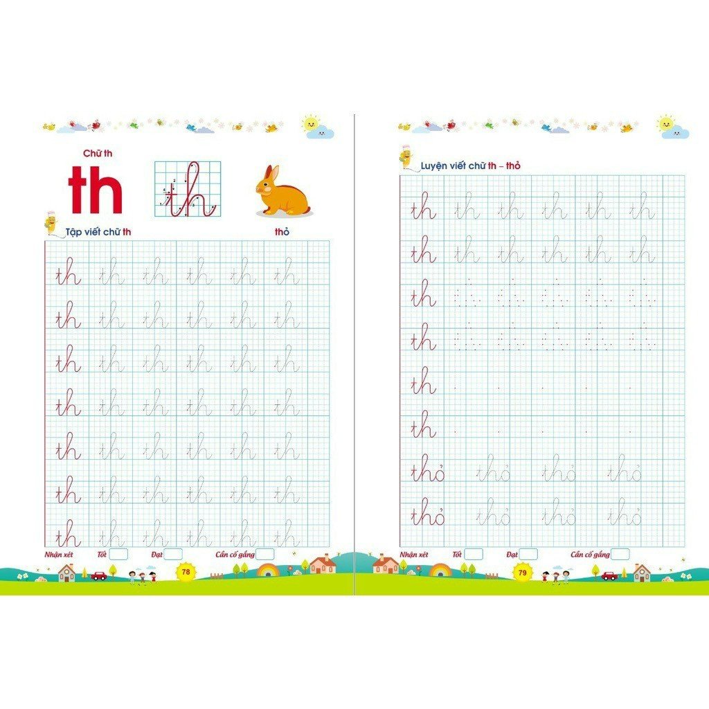 Bé tập tô tập viết chữ to