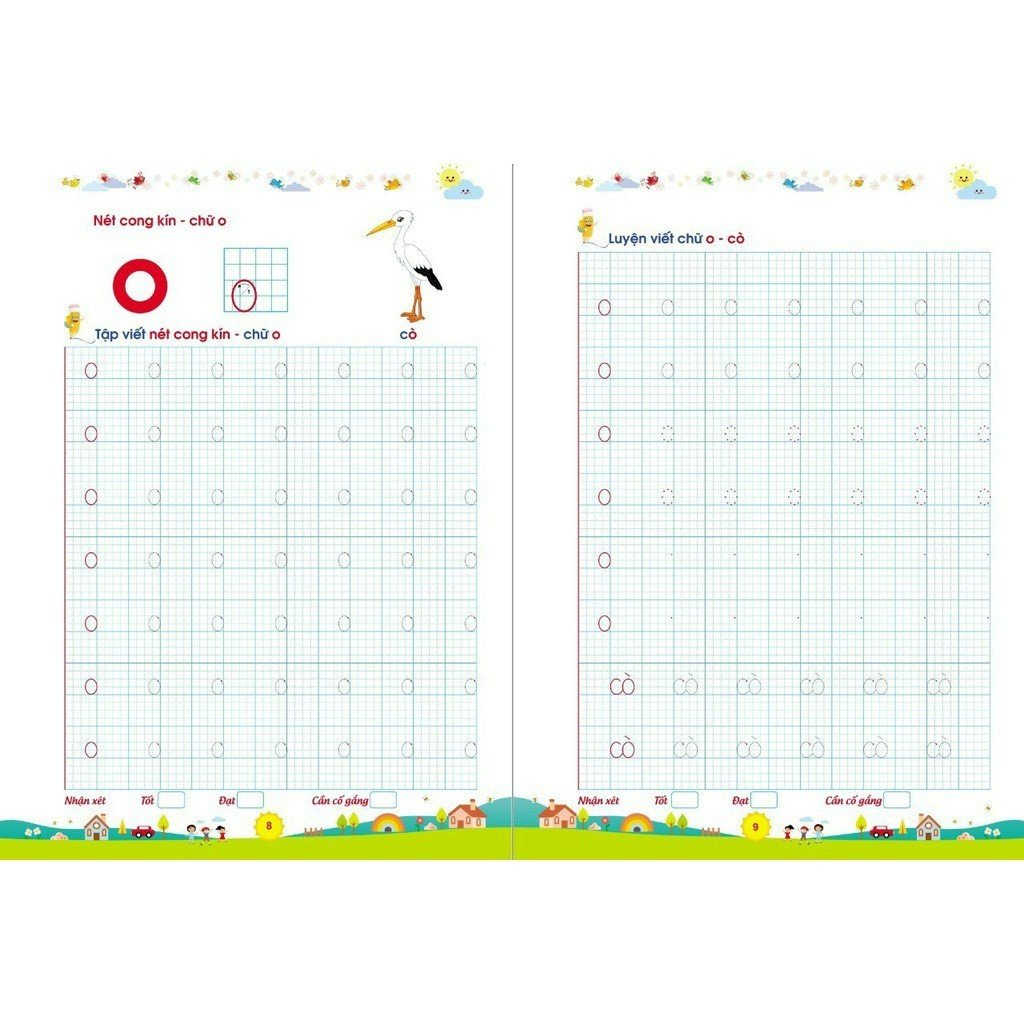 Bé tập tô tập viết chữ to