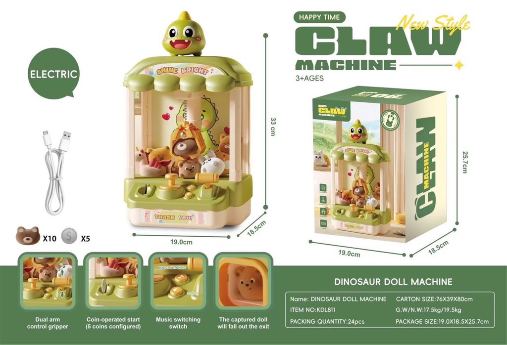 Máy gắp thú khủng long xanh-24
