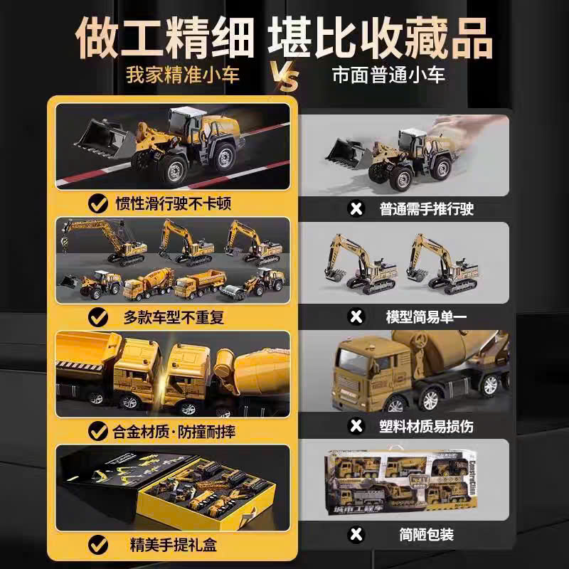 Set xe công trình hợp kim mã 9988-118 (10 Bộ/thùng)