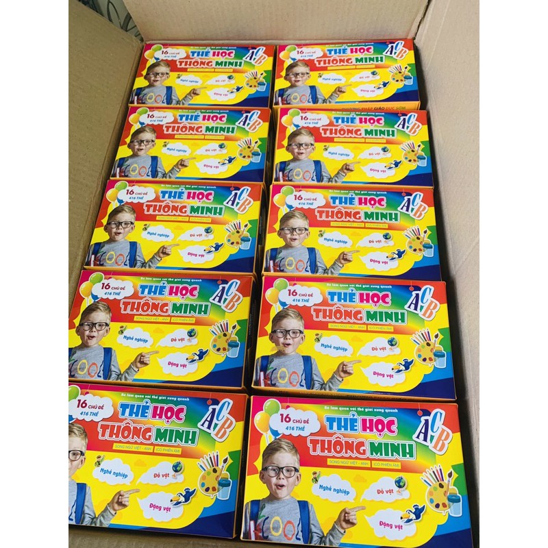 Thẻ học thông minh 16 chủ đề 416 thẻ bản mới
